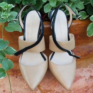 Banana Republic Nude + Black Heels